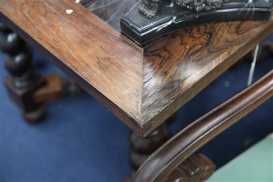 A 19th century Dutch rosewood centre table, W.3ft 8in. D.2ft 9in. H.2ft 6in.